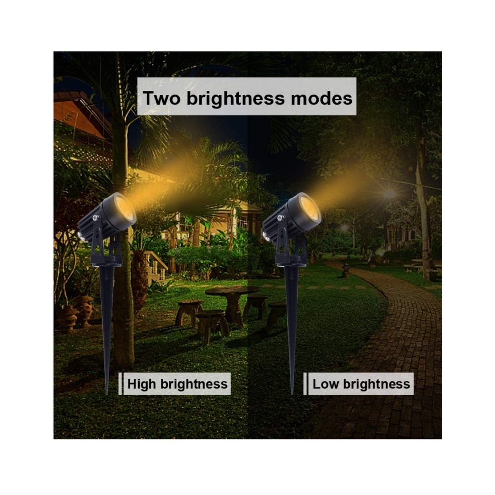 Set of 2-Led Solar Spotlights 2W Solar Powered Landscape Lights - Picture 5 of 9